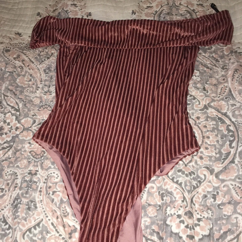 Mink Pink Velour Bodysuit